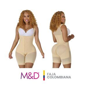 Fajas MYD 0489 | Fajas Colombianas Post Surgery Mid Thigh Shapewear Bodysuit